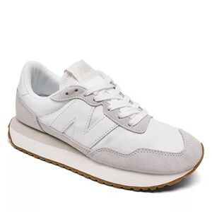 New Balance Women's White and Gray Sneakers